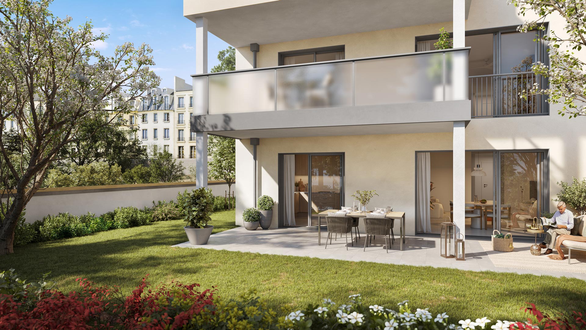 Jardin des verriers - Sablon - Perspective extérieure